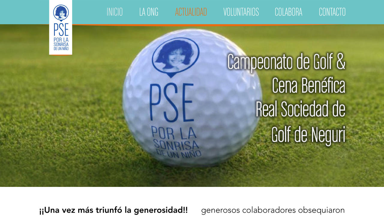 Campeonato de Golf &  Cena Benfica  Real Sociedad de  Golf de Neguri   INICIO LA ONG ACTUALIDAD VOLUNTARIOS COLABORA CONTACTO