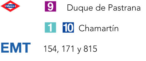 Duque de Pastrana  Chamartn  154, 171 y 815