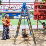 What the smallest prefer is spending time on the children's playground.