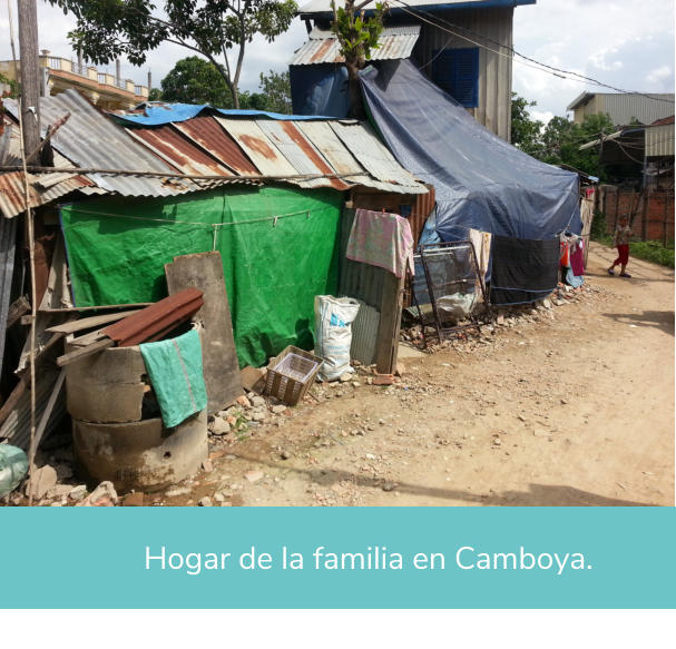 Hogar de la familia en Camboya.